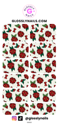 Christmas Waterslide Nail Decals - Poinsettia