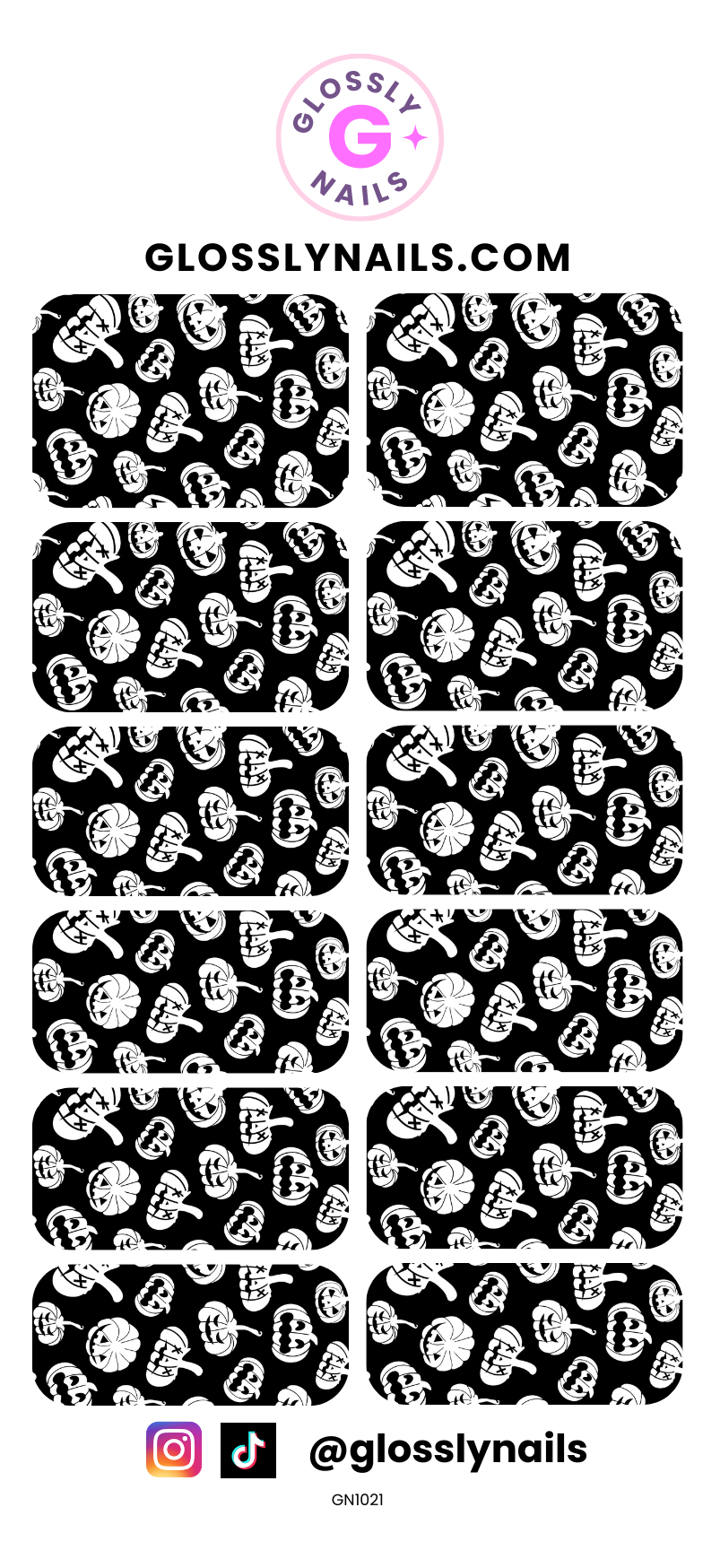 Halloween Waterslide Nail Decals - Jack O'Lantern
