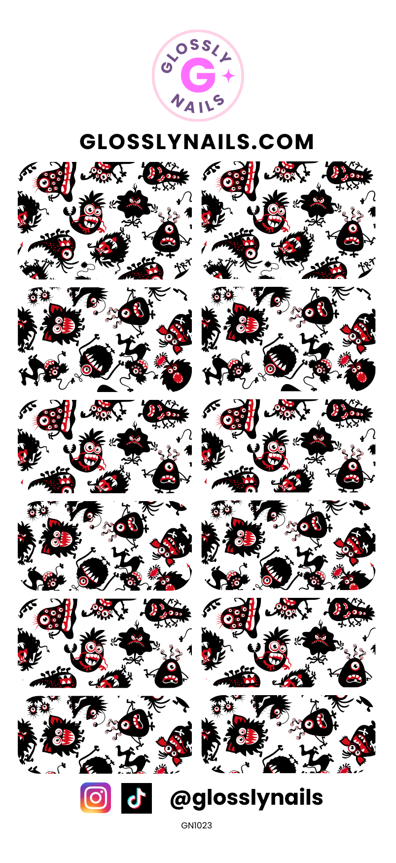 Halloween Waterslide Nail Decals - GN1023