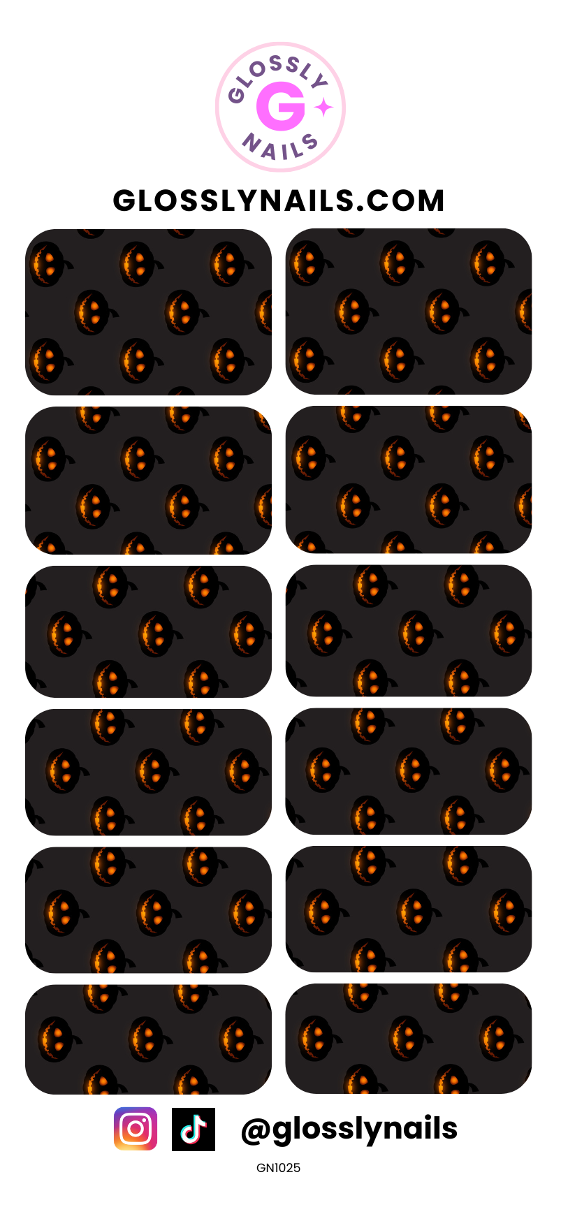 Halloween Waterslide Nail Decals - GN1025