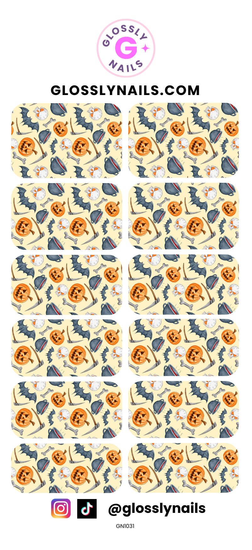 Halloween Waterslide Nail Decals - GN1031