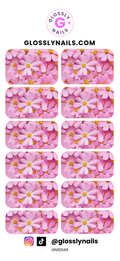 Pink Daisy Nail Decals - GN1049