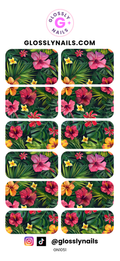 Hibiscus Flower Waterslide Nail Decals - GN1051